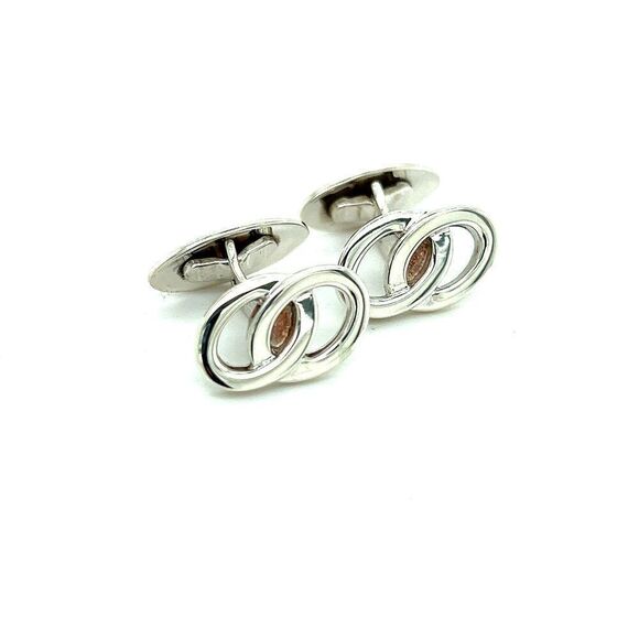 Tiffany & Co Cufflinks Sterling Silver 10 Grams Estate TIF916 - Picture 5 of 7